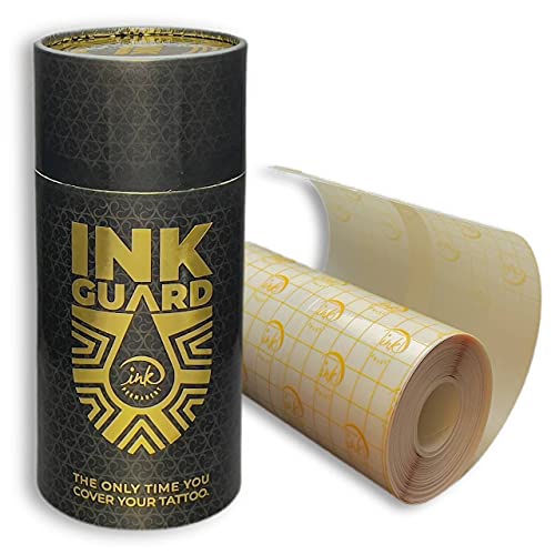Ink Guard Tattoo Aftercare Bandage 6x32 ft - Extra Adhesive Second Skin, 11 Yards