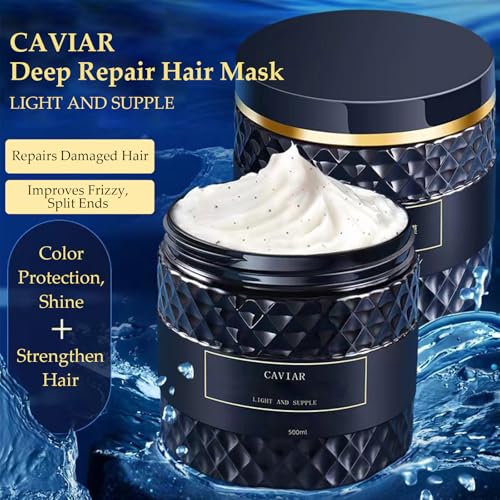 OBRADOYA Korean Caviar Hair Mask - Deep Repair & Moisturizing (16.9 fl.oz) - 1 PC