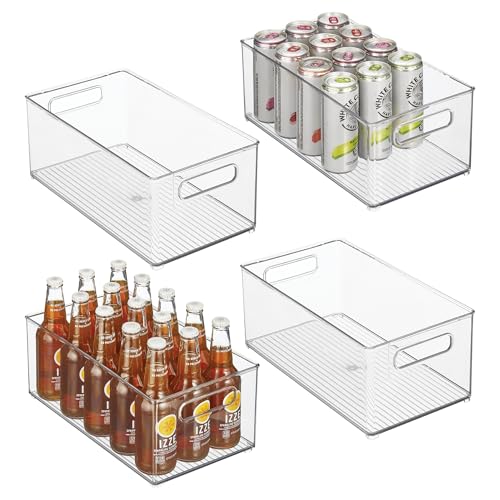 iDesign Stackable Fridge Bin Set of 4 - Clear Kitchen & Pantry Storage