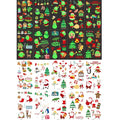 Luminous Christmas Temporary Tattoos 10 Sheets, 120 Pcs Glow in the Dark Xmas Body Stickers, Waterproof Holiday Decorative Tattoos, Party Decoration Accessories