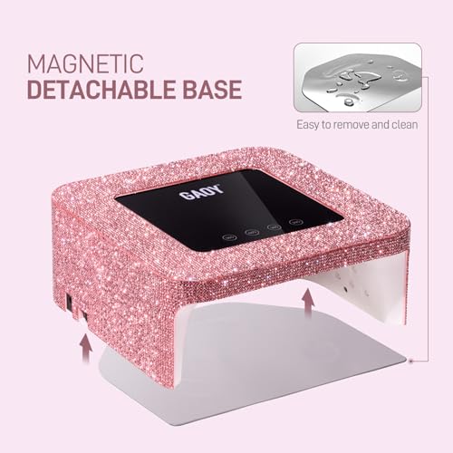 Cordless UV LED Nail Lamp for Gel Nails Rechargeable Pink Diamond