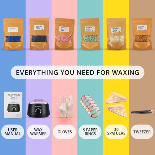 All-in-One Waxing Kit for Women and Men with Wax Pot and Hard Wax Beans
