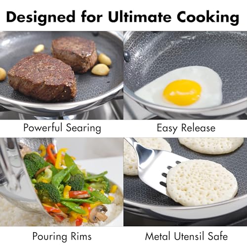 12-Inch Nonstick Wok with Lid - PFAS-Free Ceramic Stir-Fry Pan for All Cooktops