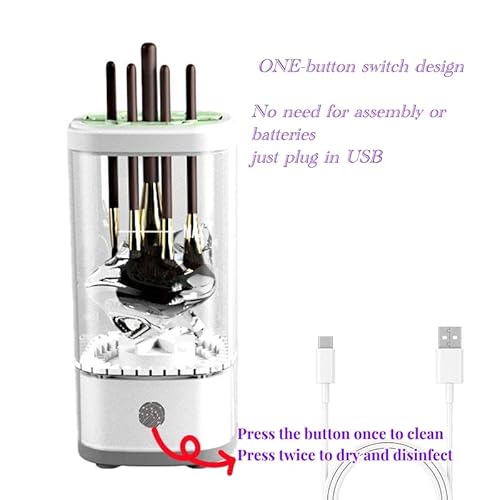 Electric Makeup Brush Cleaner Machine, LIFEES Portable Automatic USB Cosmetic Brush Cleaner Dryer for All Size Beauty Makeup Brushes Set, Foundation brush, Contour, Eyeshadow, Blush Brushes