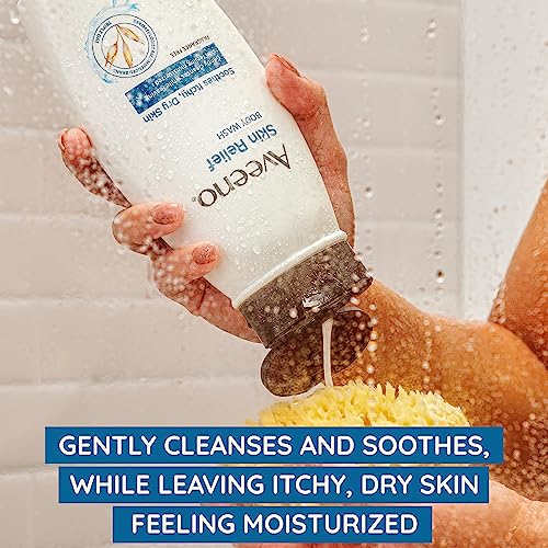 Aveeno SkinRelief Body Wash Fragrance-Free + Triple Oat Formula, Gentle Daily Cleanser for Sensitive SkinLeaves Itchy, Dry SkinFeeling Soothed & Moisturized, Body Wash Refill, 36 fl. oz (Pack of 2)