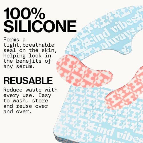 Pacifica Reusable Mask Set ? Silicone Undereye & Brow Mask Set for Forehead & Under Eye, Anti-Wrinkle, Firming, Pair with Serum, Vegan & Cruelty-Free, 3 Pieces
