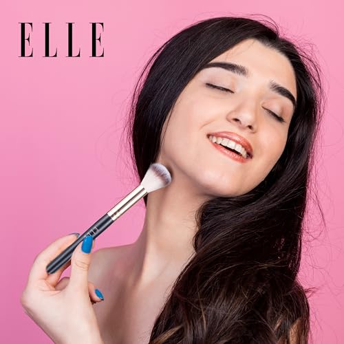 ELLE - Professional Eye & Face Set, Soft Synthetic Bristles, Travel-Friendly, 10-Piece