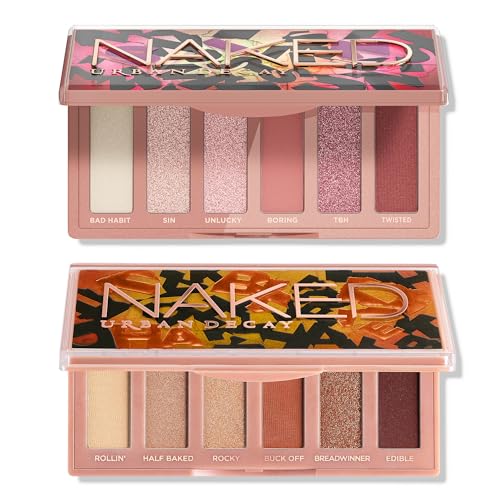 Urban Decay Naked Mini Eyeshadow Palette Makeup Set ? Travel Size 6-Pan Palette ? Neutral Pinks Brown Shades ? Naked Mini Half-Baked + Sin Bundle Kit