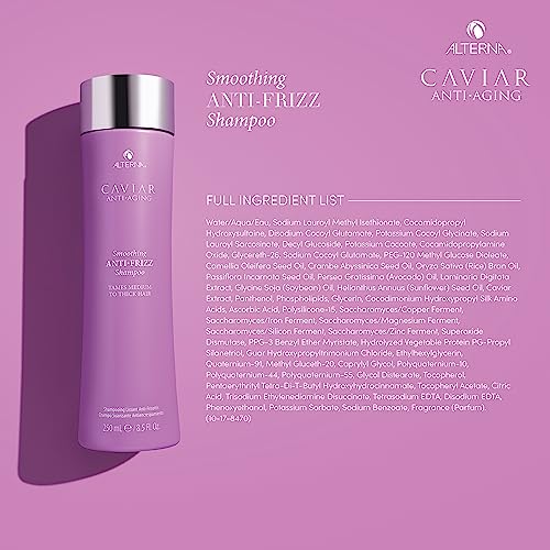 Anti-Aging Smoothing Anti-Frizz Shampoo for Medium & Thick Hair - Green Tea & Bergamot 8.5 Fl Oz