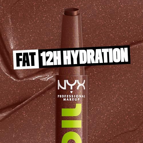 NYX Professional Makeup Fat Oil Slick Lip Balm Pack of 2 - Vegan, Hydrating, Buildable, 0.07 oz