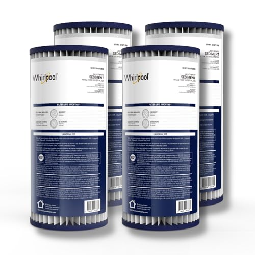 4-Pack Whole House Water Filter Cartridges - 10 x 4.5 Inch, 20 Micron Sediment Filter NSF Certified