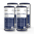 4-Pack Whole House Water Filter Cartridges - 10 x 4.5 Inch, 20 Micron Sediment Filter NSF Certified