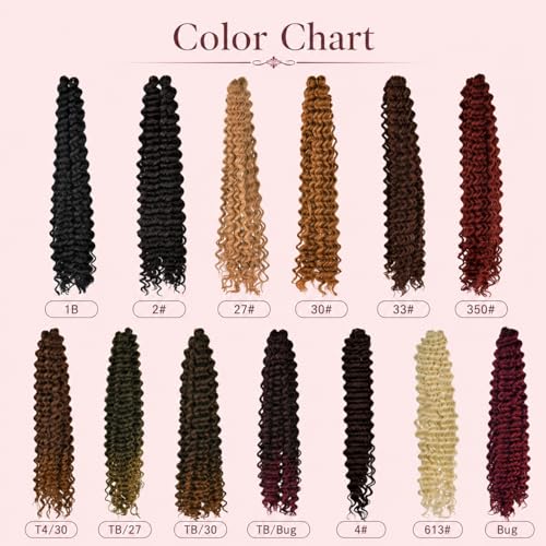 Synthetic Ocean Wave Crochet Hair for Black Women - 24 Inch, Pack of 8, Curly Braiding Hair