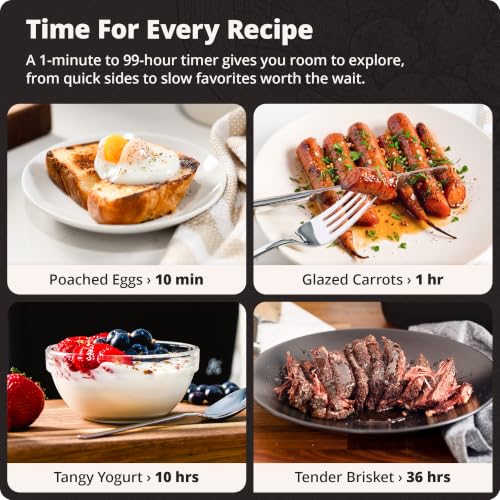 Greater Goods Sous Vide Cooker 1100W No App WiFi Onyx Black
