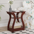 End Table with Charging Station - Cherry, 19.68W x 11.81D x 23.62H Variation of Cherry / 1
