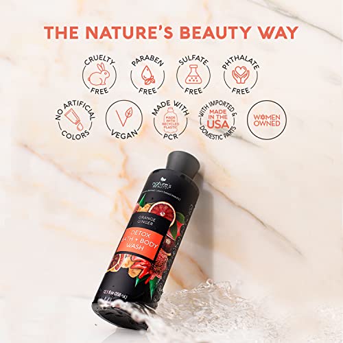 Nature's Beauty Orange Ginger Detox Body Wash Multi-Pack - 12.1 Fl Oz, Pack of 2