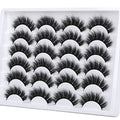 Newcally Eyelashes False Lashes Thick 18MM Long Faux Mink Eye Lashes Pack Dramatic Thick Volume Fake Eyelashes 12 Pairs Soft Reusable Lashes Multipack