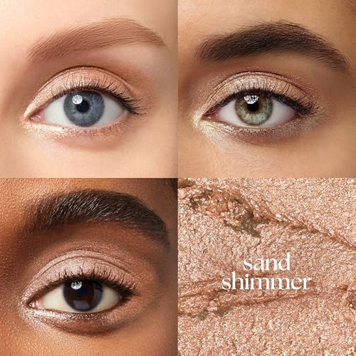 Julep Eyeshadow 101 Cream-to-Powder Waterproof Shadow Stick ? Sand Shimmer, Buildable Lengthening Lash Mascara Black,