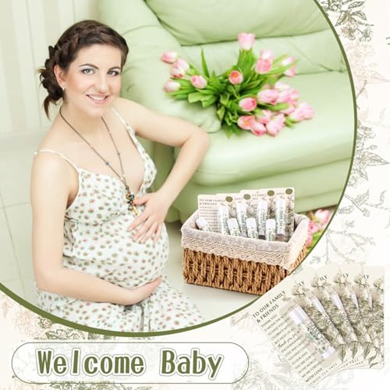 36 Pcs Green Chinoiserie Wedding Favor Gift for Guests Lip Balm Lemon Tea Tree Scent Baby Shower Favors for Gender Reveal Games Prizes Bridal Shower Party Supplies