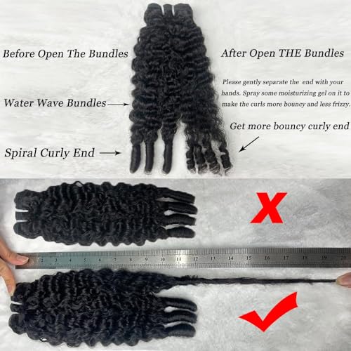 Natural Black Burmese Curly Human Hair Bundles 3Pcs 14-18 Inch Virgin Hair