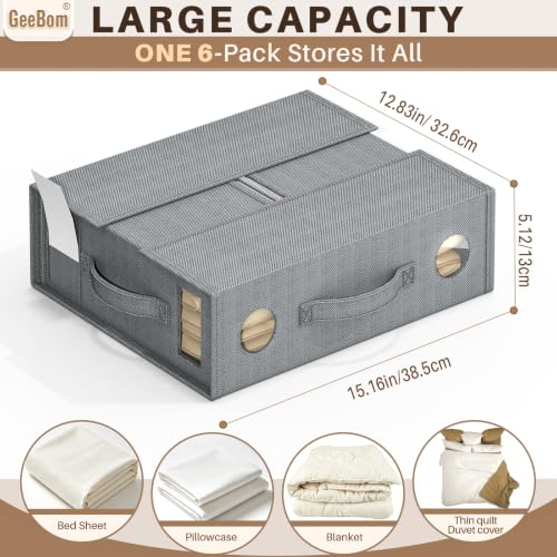 GeeBom 9 Pack Bed Sheet Organizers with Clear Windows & Handles