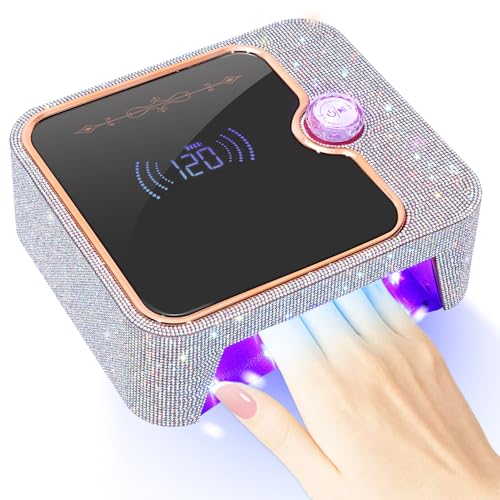 ANBEISTEE Diamond Rechargeable UV Nail Lamp for Gel Nails - Wireless, Long Battery Life