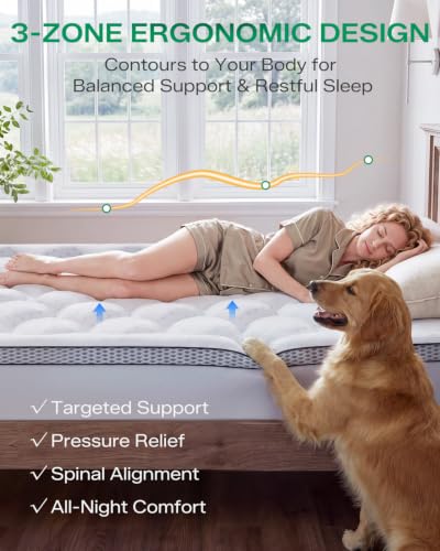 Twin XL Memory Foam Mattress Topper 4 Inch with Cooling Gel & Bamboo Cover