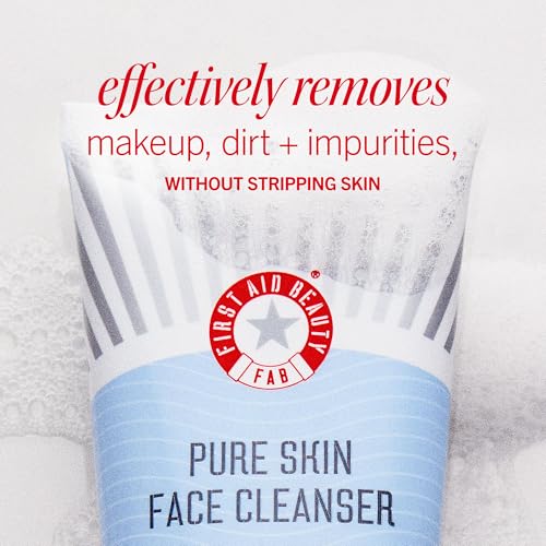 First Aid Beauty Cleanse, Smooth + Hydrate Kit - Skin Care Gift Set with Travel Size Facial Cleanser, KP Body Scrub & Ultra Repair Cream - Travel Friendly Skincare Set