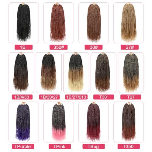 EERYA 12 Inch Senegalese Twist Crochet Hair Pack of 8 - 18 Inch Black 1B
