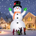 10 FT Inflatable Snowman Christmas Yard Decor with Bright LED Lights Outdoor Holiday Display