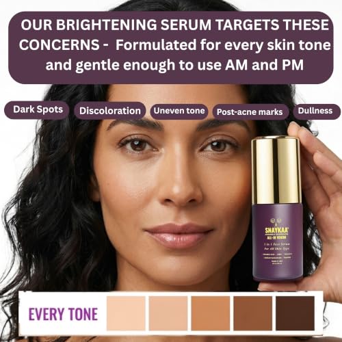 SNAYKAA Brightening Face Serum with Niacinamide & Vitamin C - Vegan, Hydrating, Anti-Aging