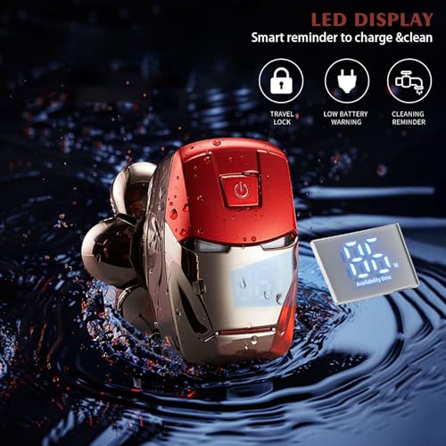 Electric Head Shaver for Bald Men Waterproof Rechargeable 7D Rotary Razor