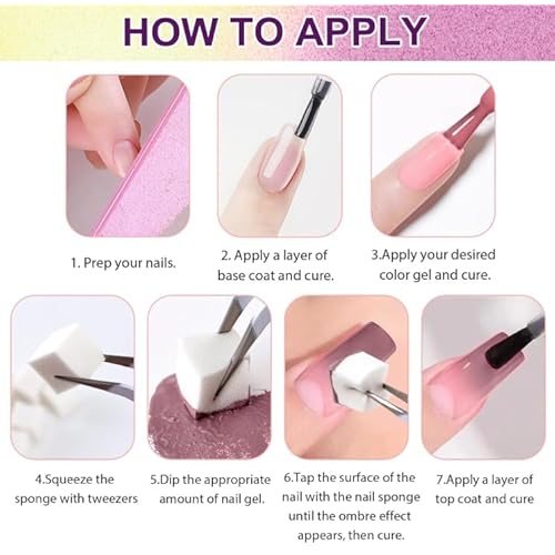 Gradient Painting Gel, 24 Gliter Colors Ombre Gel Nail Polish for Pigment Pat Silver&Gold Aura Nails, French Manicure DIY Nail Art Long-lasting No-wipe Palette B
