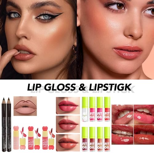 All-in-One Makeup Kit for Women & Teens - Eyeshadow, Foundation, Lipsticks, Eyeliner & Mascara - Gift Set for Beginners