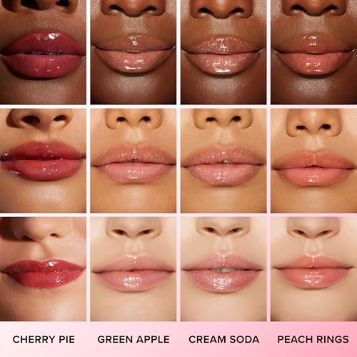 Too Faced Kissing Jelly Lip Oil & Gloss Hybrid - Raspberry (Electric Fuschia) - Hydrating & Shiny Lip Care