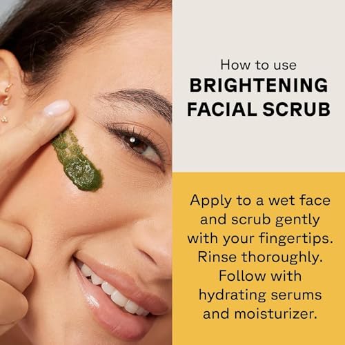 Acure Brightening Facial Scrub 4 Fl Oz Pack of 2 Exfoliating Face Wash