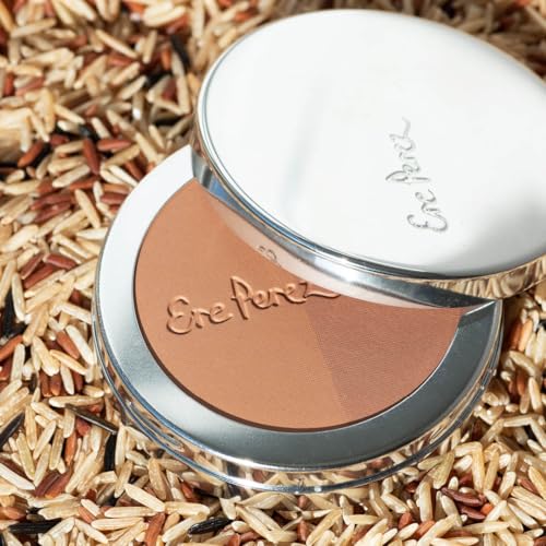 Rice Powder Blush and Bronzer Duo - Matte Terracotta & Rusty Rose, 0.32oz - Roma Variation