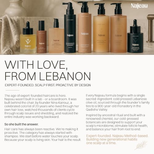 NAJEAU Hair Serum with Marula & Argan Oils for Frizz Control & Shine - Vegan, Paraben-Free