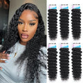 EMOL Deep Wave Hair Bundles 10-12-14 Inches Curly Human Hair Weave
