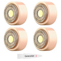 Replacement Heads Generation 3 Compatible with Flawless Facial Hair Remover Ring Light Version,New Version Replacement Blades for Flawless Replacement Heads Gen 3,18 Karat Gold-Plated Head,4 Pack.