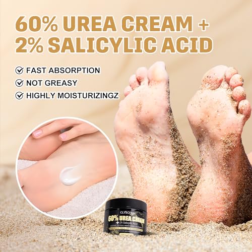 Clyecfra 2Pack 60% Urea & 2% Salicylic Acid Foot Cream - Deep Hydration 300g