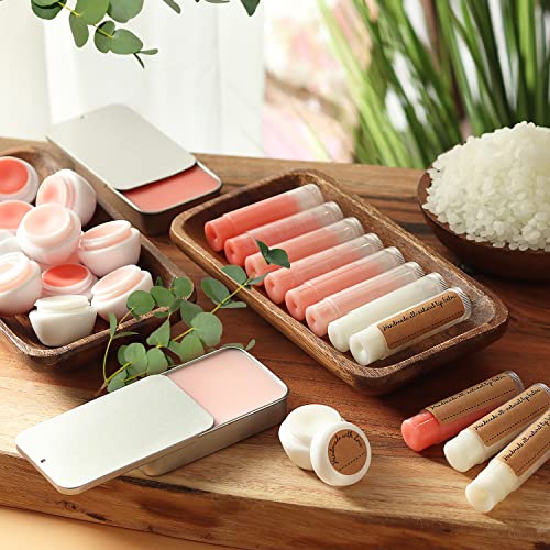 CraftZee ?????????????? Lip Balm Making Kit. DIY Lip Gloss Pack, Natural Beeswax, Shea Butter, Sweet Almond Oil, Essential Oils, Tools, Instruction Manual, Adult Craft Kit
