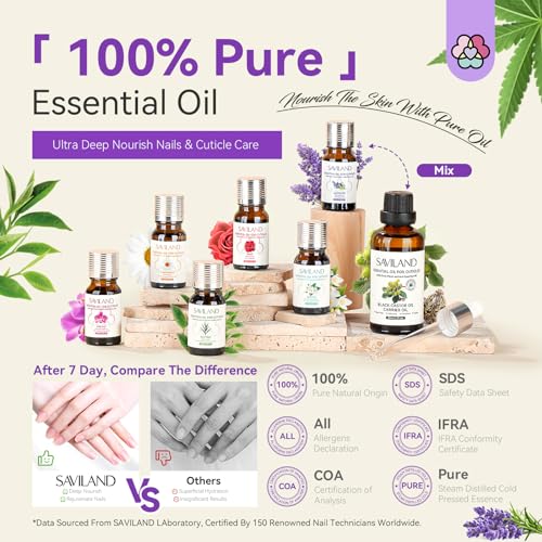 SAVILAND Acrylic Nail Kit and Cuticle Oil with Essential Oil