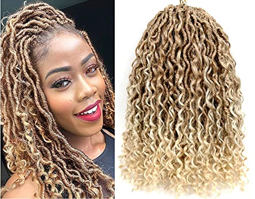Aipin Faux Goddess Locs Crochet Braids 14 inch (8 Packs) T27/613