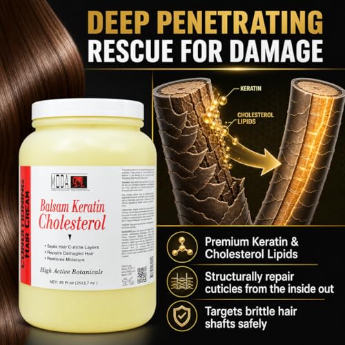 MODA Keratin & Cholesterol Hair Mask 85 oz Deep Moisturizing Salon Treatment