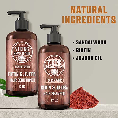 Men's Shampoo & Conditioner Set - Sandalwood, 17 oz, Pack of 2 - Thinning Hair Care