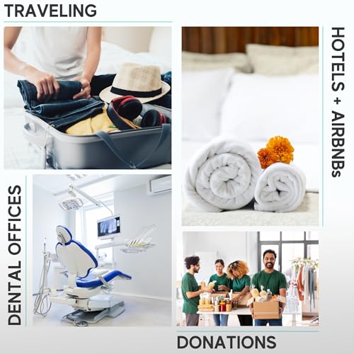 104 Pack Bulk Toothbrushes w/Cover Caps, Individually Wrapped Disposable Travel Toothbrush, Value Size, Long Lasting 3+ Months, Med-Soft Manual Teeth Brush Bristles - Pink