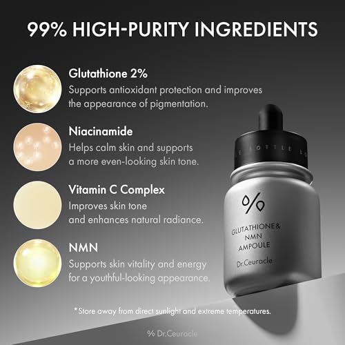 Glutathione & NMN Face Serum - Brightening, Anti-Aging, 1 Fl oz