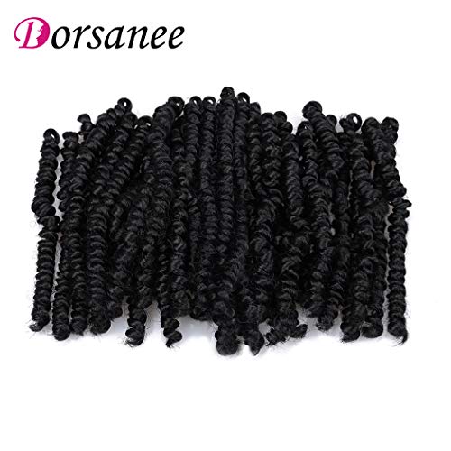 Dorsanee 6 Inch Short Bob Spring Twist Crochet Hair 6 Packs - 1B#