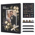 Black 18x24 Wooden Shadow Box Frame with Removable Shelves - Deep Display Case for Medals Keepsakes